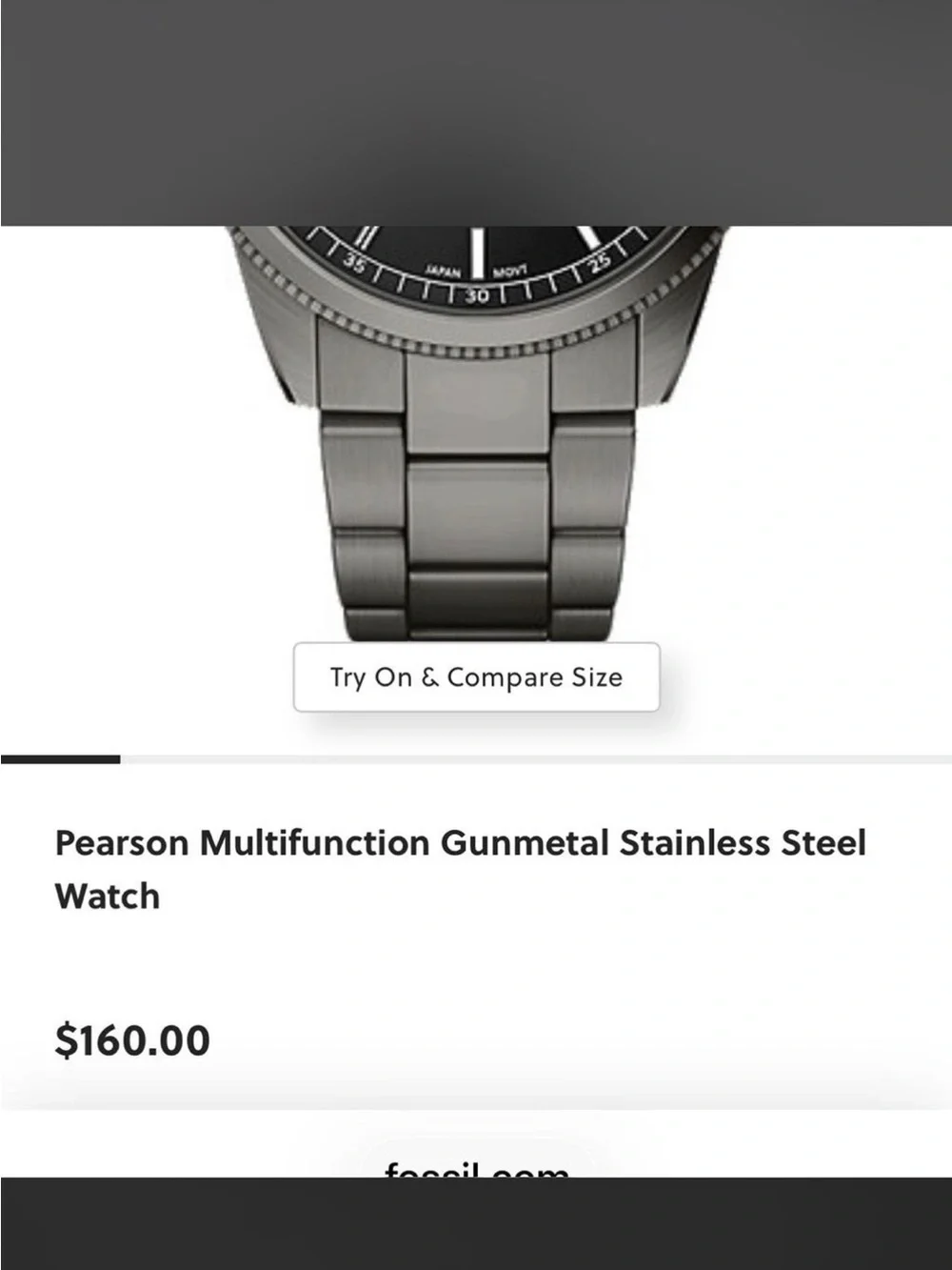 Black Pearson Stainless Steel Watch